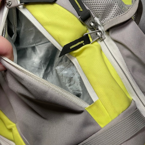 Nike Sport Backpack Gray Neon Yellow Swoosh Bsbl Travel Baseball Cooler Bag - Picture 4 of 7